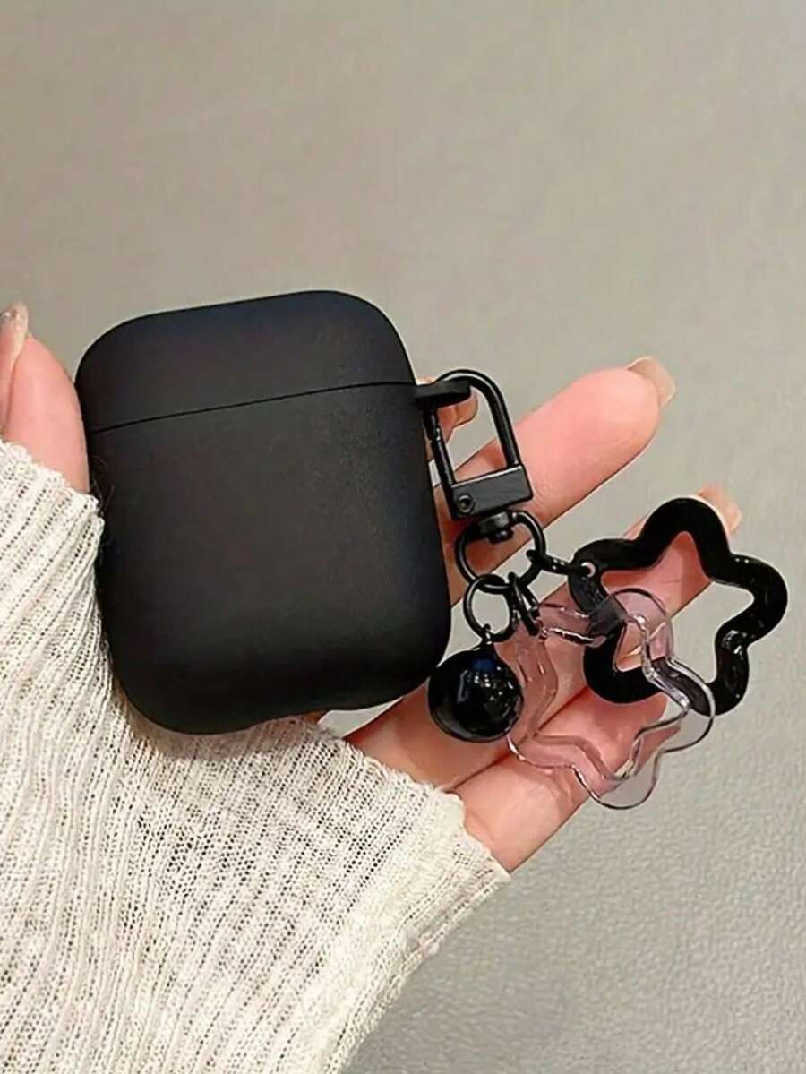 黑色星形耳机保护套，适用于所有型号（1代、2代、3代、4代、Pro、Pro 2），防刮耐用 - 帶掛件 - 查看 1