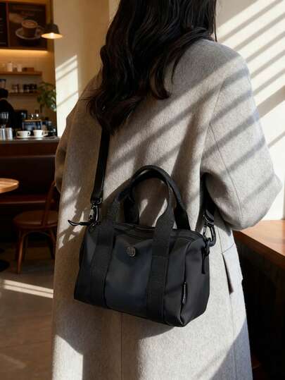 Fashionable Contrast Color Shoulder Handbag, Versatile For Commuting