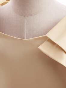 Young Girl' Elegant Champagne Satin Short Sleeve Short Dress, Suitable For Birthday Party, Celebration, Flower Girl Wedding, Bridal, Princess Dress, Photo Shoot, Easter, Vacation - Rượu sâm banh - Xem 9