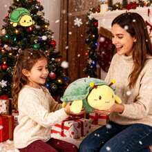 Sea Turtle Cute Plush, Green Soft Stuffed Animal Turtle Plush Pillow, Tortoise Kawaii Plushie Toy For Kids (Green Turtle, 16") - Green - View 3