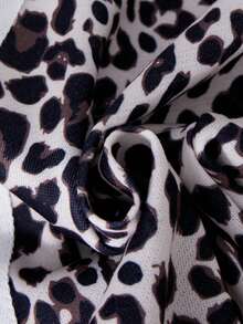 Bộ đồ thể thao 2 mảnh Sparklin Girls họa tiết da báo thoải mái, thời trang, thắt nơ bên hông, gồm quần ống rộng và áo thun dài tay cổ tròn họa tiết nơ, thích hợp cho mùa xuân/đông, phong cách đường phố, đi học, tụ họp, hoạt động ngoài trời, kỳ nghỉ, du lịch và mặc hàng ngày. - trắng - Xem 8