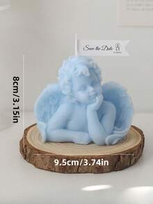 This 1-Piece Adorable Angel-Shaped Scented Candle Holder Is A Perfect Valentine's Day Gift. An Artistic Soybean Candle, It's Suitable For Decorating Desks, Offices, Bedrooms, And Bedside Tables. A Perfect Gift For Friends, Family, Classmates, And Colleagues. A Handmade Scented Candle, It's Also A Great Birthday Or Graduation Gift, And A DIY Home Decor Craft. - Multicolor - View 10