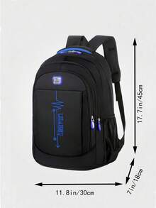 Waterproof Nylon Backpack Suitable For Students And Business People - Large Capacity, Durable Oxford Fabric, Laptop Compartment, With Practical Pockets, Ideal For School Return Trips - Multicolor - View 3