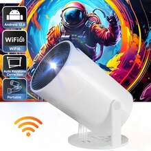4K Smart Projector, Supports WiFi & Wireless 5.0, OS, 180° Rotatable Screen Stereo, Compact Design Suitable For Home Theater, Gaming, Outdoor Movie Viewing, Compatible With Smartphone/TV Stand/Laptop/Ultra HD Display