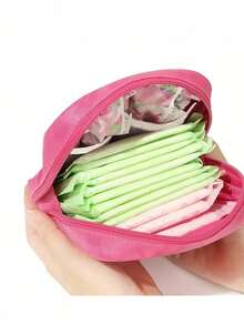 Large Capacity Sanitary Pad Storage Bag, Multi-Functional Portable Storage Box, Coin Purse And Mini Makeup Bag, Nursing Pad Storage Bag, Tampon Storage Bag, Women's Supplies Storage Bag, Casual Style, Polyester Material, Perfect Storage Solution And Elegant Gift - Multicolor - View 16