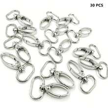 10/20/30个椭圆形龙虾扣旋转触发式弹簧钩，适用于钥匙链、皮革工艺品、挂绳 - 均碼 - 查看 15