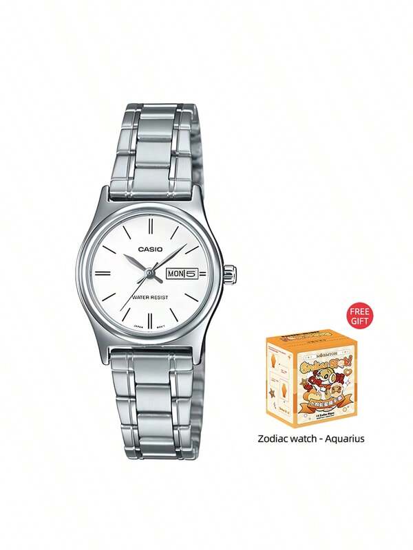 Casio Casio Men's Quartz Watch, Round Dial With Stainless Steel Strap, Business Style, Suitable For Daily Wear, Model: LTP-V006D-1B / LTP-V006D-2B / LTP-V006D-1B2 / LTP-V006D-4B / LTP-V006D-7B / LTP-V006D-7B2