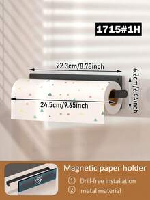 1/2pcs Black Metal Magnetic Storage Rack, Floating Magnetic Hanging Shelf, Organizer Rack, Suitable For Kitchen, Bathroom, Refrigerator, Microwave, Washing Machine Side, No Drilling Multi-Purpose Shelf, Practical Rack - Multicolor - View 16