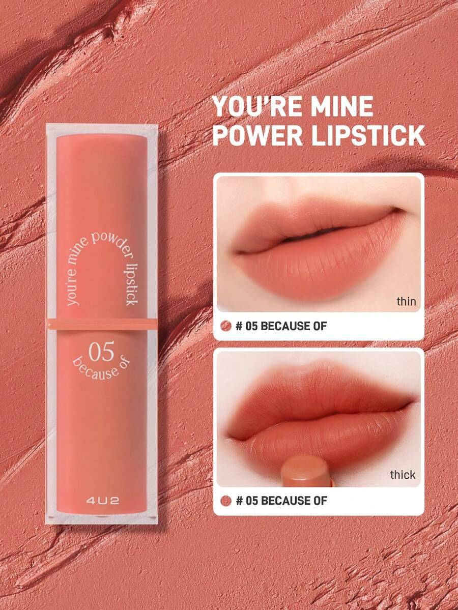 4U2 YOU'RE MINE POWDER LIPSTICK,Moisturizing, High Impact Color, Smooth Texture, Long Matte Finish,3.5g/0.12oz - 05 BECAUSE OF - 查看 1