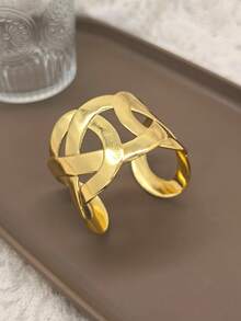 不锈钢手链，休闲女士手链，饰有贝壳、海星、花朵、蝴蝶图案 - 金色 - 查看 16