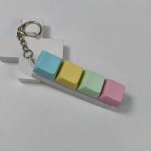 1pc Teens Stress Relief Toy/Push Button /Finger Pressing Decompression Gadget/Keychain/Creative Toy/Keychain/Keychain/Keyboard Squeeze Mechanical Squeeze/Key Decompression Toy - Multicolor - View 16