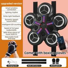 2025 New Model Smart Music Boxing Machine (For Kids Ages 3-14) – Wall-Mounted Training Machine With LED Electronic Screen, Home Indoor Fitness Equipment Game With Premium Boxing Gloves