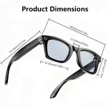 FECOUL 8MP Camera Smart Glasses With 1080P HD Video Recording, 4K Resolution, Metal Semi-Rimless Design, Photochromic Lenses, AI Translation, Voice Assistant, Object Recognition, Interactive Q&A, High-Definition Photo And Video Capture, EIS Algorithm For Stabilization, Wi-Fi Image Transfer To Phone, Slide-To-Adjust Volume, Wear Detection, Dual-Microphone Noise Reduction, Call Noise Cancellation, And Hi-Fi Audio. Ideal For Both Women And Men In Business Travel, Professional Settings, Driving, Leisure, And Other Scenarios. The Perfect Outdoor Business Companion Or Holiday Gift. - W610黑 - 查看 3