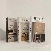 1pc/3pcs Set Vintage Style Decorative Books, Faux Books For Coffee Shop, Hotel Bookshelf Decor, Photography Props, Movie/Video Conversion Models, High-End Aesthetic Antique Replica Books For Room Decor - Nhiều màu - Xem 12