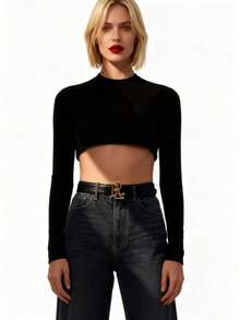 一条女士腰带，配有时尚的“LLR”字母组合扣。这款高品质PU腰带休闲时尚百搭，适合日常休闲、商务、用餐、约会等场合，可搭配连衣裙、牛仔裤、半身裙，尤其适合秋季穿着。 - 彩色 - 查看 7