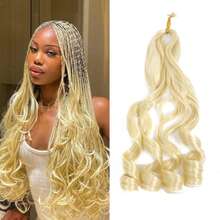 100g/Pack Brown French Curly 24 Inch Soft Braiding Wig, Pre-Stretched Fluffy Wavy Yaki Wig Suitable For Hair Extensions And Braiding - Multicolor - View 11