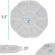 9 Well Porcelain Ceramic Watercolor Paint Palette - Ceramic Mixing Palette Tray Flower Watercolor Dish Gouache Palette For Arts And Crafts Accessories Organizer Mixing Colors 5inch - 9個威爾斯 - 查看 3