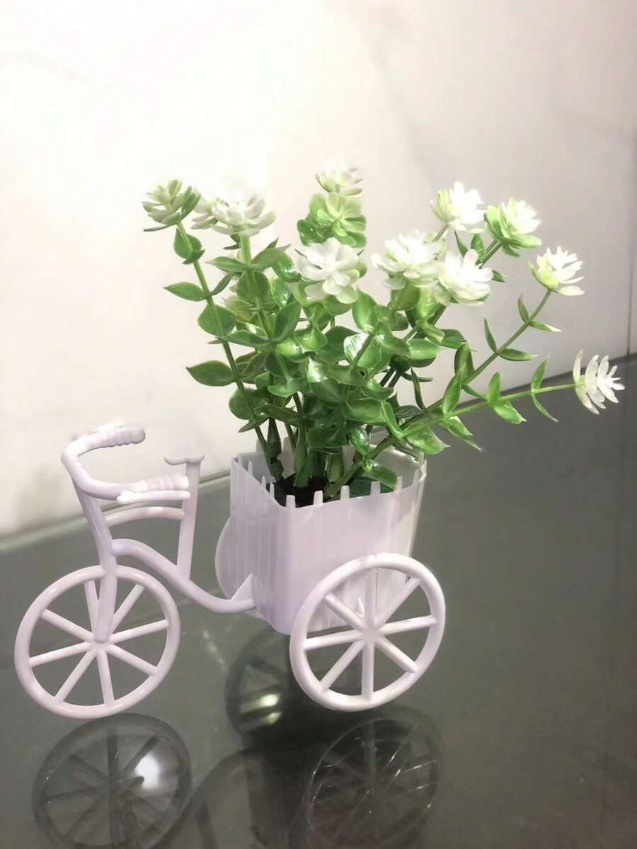 1 Set Mini Artificial Potted Plants - Plastic Fake Bonsai Suitable For Home Office Desk, Outdoor Decor, Great For Father's Day, Mother's Day, Graduation, Recovery Gifts And Various Occasions