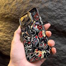 Funda Protectora con Patrón para  16 PRO MAX,  15 PRO MAX, 14/16 PLUS, 15/13/12/11, 7/8P X/XR/XS MAX - Funda de Teléfono a Prueba de Golpes de Moda J18SW183, Accesorios Móviles, Patrón de Moda, Diseño Retro, Estructura Robusta, Diseño Impreso UV, Funda para Smartphone, Entusiasta de la Tecnología, Protector de Pequeñas Herramientas - Colores mezclados - Ver 5