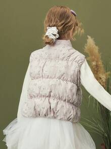 mini bala 女童羽绒背心 防水加厚保暖 三重防护设计 2025冬季款 - 紫紅色調 - 查看 3