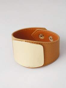 Bộ 3 vòng tay hình học phóng đại, vòng tay da đính đá sang trọng, phù hợp đeo hàng ngày, dự tiệc, đi nghỉ, phong cách Boho - Vòng tay hình học bản rộng - Xem 5