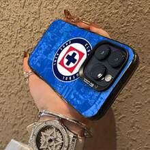 Funda para teléfono con diseño del logo de Cruz Azul, compatible con teléfonos ,  17,  16 Pro Max,  15 Pro Max,  13 y  12. Fabricada en TPU para una protección eficaz contra golpes y caídas. Un regalo ideal para familiares, amigos, seres queridos, parejas y para Navidad. - Negro - Ver 5