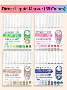 Bộ 9 bút vẽ màu acrylic Languo, 720 màu, đầu bút mềm có thể pha trộn, thích hợp cho vẽ tranh, thủ công DIY, dụng cụ mỹ thuật trường học, các lớp học nghệ thuật, mùa tựu trường và nhiều hơn nữa. - Nhiều màu - Xem 33