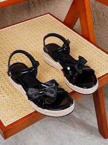 Giày sandal đế xuồng đế xuồng dành cho nữ, Giày sandal nữ, Giày nữ, Giày sandal đế xuồng, Dây rơm, Dép xỏ ngón, Phù hợp với mọi mùa, Đi nghỉ, Tiệc tùng, Thường ngày, Bãi biển - màu đen - Xem 3