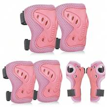6件套护膝、护肘和护腕套装 - 专为轮滑、骑行、BMX自行车、滑板、直排轮滑、滑板车等运动设计 - 彩色 - 查看 7