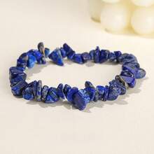 1pc 5-8mm Teens' Spiritual Natural Stone Bead Bracelet, Agate/Obsidian/Lapis Lazuli & Other Chakra Balancing & Energy Boosting Healing Stones, Suitable For Teens, Daily Wear, Holiday Gifts, Boho Fashion Jewelry - Multicolor - View 12