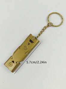 1 Outdoor Survival High Decibel Stainless Steel Whistle Multifunctional Training Whistle Referee Dual Tube Whistle Suitable For Various Scenarios - Multicolor - View 11