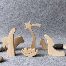 Artisan Minimalist Nativity Set - Handcrafted Wooden Figures For Modern Christmas Displays, Halloween Arrangements & Year-Round Spiritual Accents,Christmas Decoration Room Decoration Christmas - Birth Wooden 7-piece Set - View 6
