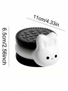 1pc Creative Rabbit Tap Light, Cookie Rabbit Small Night Light, Rechargeable Tap To Adjust Brightness Novelty Silicone Rabbit Tap Lamp, Bedside Lamp For Bedroom - Multicolor - View 12