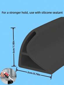 Collapsible Shower Threshold Water Dam Self Adhesive Shower Edge Water Barrier Stopper, Shower Water Blocker Retention System, Dry And Wet Separation For Bathroom Kitchen Countertop Sink Back To School - 2*3 - View 17