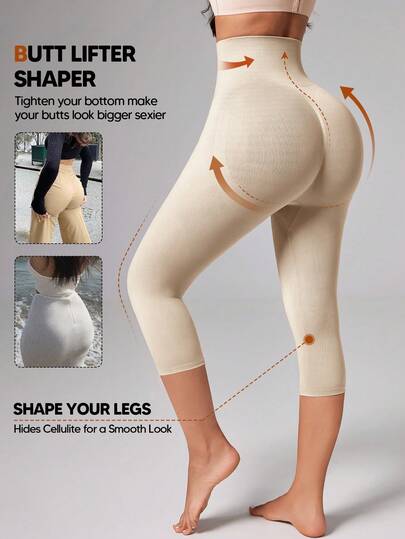 Leggings moldeadores de talle alto con control de abdomen para mujer de talla grande