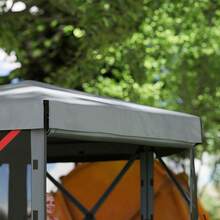12' X 12' Hexagonal Pop Up Gazebo, Outdoor Canopy Tent - Xám đậm - Xem 10