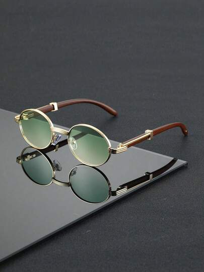 1 st geometriska kopparfärgade små ramlösa helbågar tonade linser matchande gatustil punk klassisk cool herrmode glasögon för strandfest utomhus resor dekoration