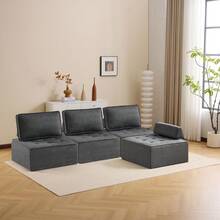 Single Sofa, Small Seating Set, Living Room Armchair, Beanbag, Sofa For Bedroom, Guest Room Or Children's Room - Grey - View 10