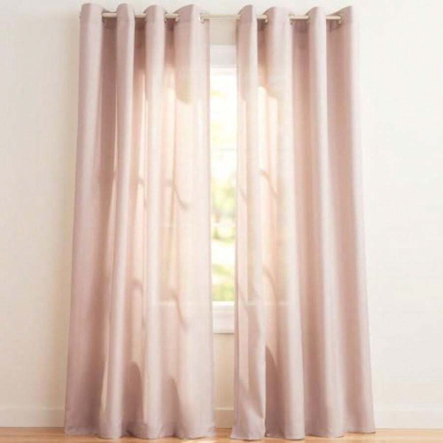 Exclusive Home Curtains - Cortinas con Ventana de Loha, Loha GT, Negro (Black Pearl), 132.1 x 213.36 cm, 1, 2(Blush 137An x 213.4Al cm (2 Paneles)) - Multicolor - Ver 1