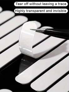 600/300/30片装透明双面美甲展示胶带，适用于按压式美甲贴纸 - 自粘条，沙龙设计展示和包装，不含酒精，易于使用，美甲用品，粘性强 | 透明胶带 | 精准定位槽，美甲用品，美甲工具，美甲工具，返校季，美甲，按压式美甲工具