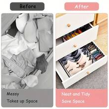 1个跨境内衣收纳盒：巧妙的袜子收纳盒，非常适合存放胸罩和内衣，也适合用来分隔家居抽屉。 - 彩色 - 查看 6