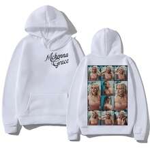 Fashion Men's Female Hoodies Mckenna Grace LOSER Men Printed Graphic Sweatshirts Loose Casual Harajuku Hooded Pullover Sportwear - trắng - Xem 1