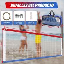 950 x Red de Voleibol, Red Profesional de Voleibol para Exteriores, Portátil con Bolsa de Transporte, para Uso Deportivo y Recreativo - 1 - Ver 3