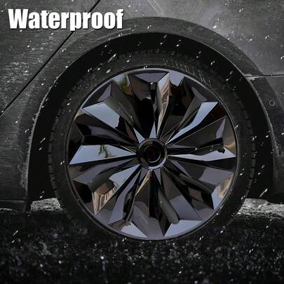 Hubcap Wheel Covers Hub Caps 16 Inch Set Of 4 Black  Universal Wheel Rim Cover R16 Stylish Car Decor Wheel Covers