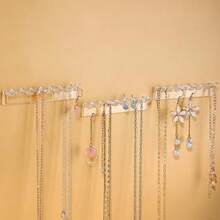 NewJuego de 3 organizadores de joyería montados en la pared para colgar collares y pendientes para exhibición y almacenamiento de joyas - como en la foto - Ver 5