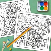 1pc, Tired Mom Club Coloring Book For Adults And Teens, 25 Single-Sided Designs, 20 Cm/7.87 In, Thick Smooth Paper, Drawing & Painting, Perfect For Relaxation And Stress Relief, Gift For Holiday & Party Birthday - Tired Mom Club - View 9