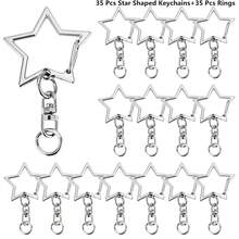 20/40/70个金属弹簧扣钥匙扣，4色旋转钩钥匙圈，带链条和开口环，适用于DIY工艺品、包包装饰、钥匙扣配件