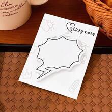 5 pezzi Kawaii Blocchetti adesivi di note minimaliste, bloc notes creativi, memo pad, forniture per ufficio e scuola, articoli di cartoleria, adesivi