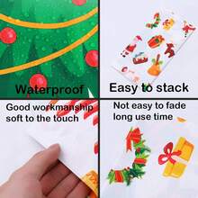 4pcs/1pc Plastic Rectangular Tablecloth 54x108 Inches, Disposable Table Cover, Holiday Christmas Decor, Picnic Dining Table Cloth, Christmas Pattern Print Tablecloth, Kitchen Decor, Holiday Party - Red - View 4