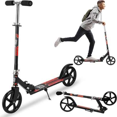 Scooter para Niños,Adultos y Adolescentes, Patinete de Grandes Ruedas Rodamientos ABEC 7 con Freno, Scooter de Plegable Ligero, 3 Niveles de Altura Ajustables, Monopatín Para Niños 8+ Años, Máx 100kg